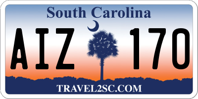SC license plate AIZ170