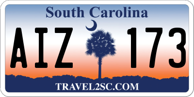 SC license plate AIZ173