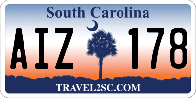 SC license plate AIZ178