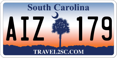 SC license plate AIZ179