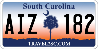 SC license plate AIZ182