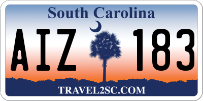 SC license plate AIZ183