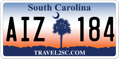 SC license plate AIZ184
