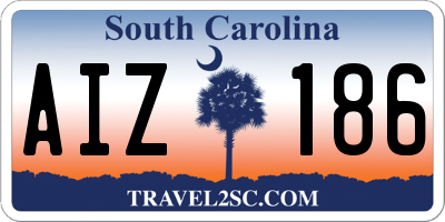 SC license plate AIZ186