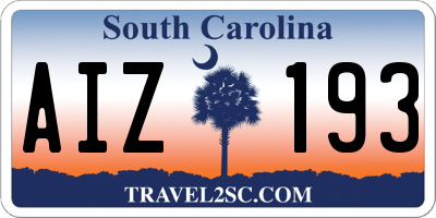 SC license plate AIZ193