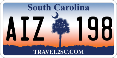 SC license plate AIZ198