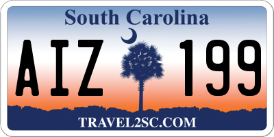 SC license plate AIZ199