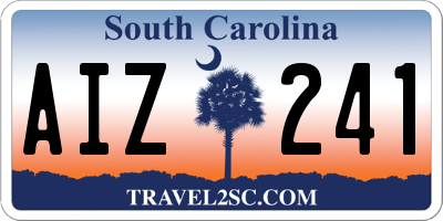 SC license plate AIZ241
