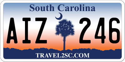 SC license plate AIZ246