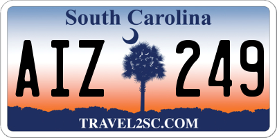 SC license plate AIZ249