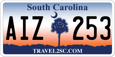 SC license plate AIZ253