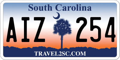 SC license plate AIZ254