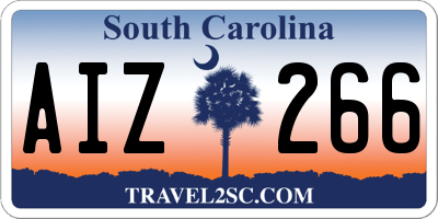 SC license plate AIZ266