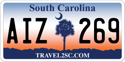 SC license plate AIZ269