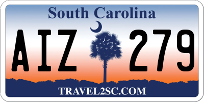 SC license plate AIZ279