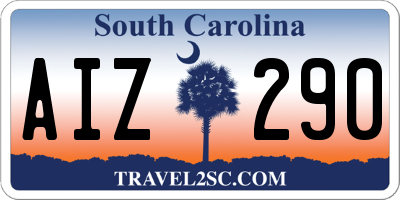 SC license plate AIZ290