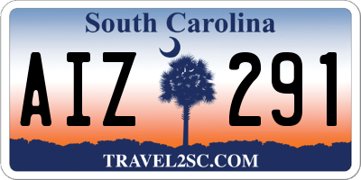SC license plate AIZ291