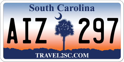 SC license plate AIZ297