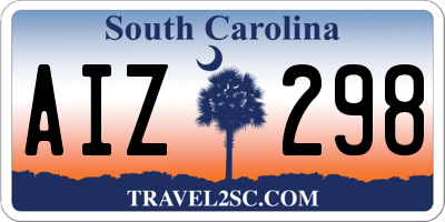 SC license plate AIZ298