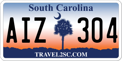 SC license plate AIZ304