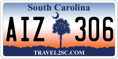 SC license plate AIZ306