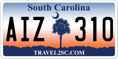 SC license plate AIZ310