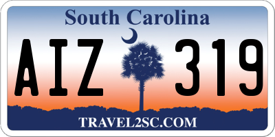 SC license plate AIZ319