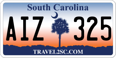 SC license plate AIZ325