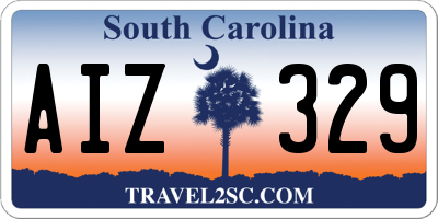 SC license plate AIZ329