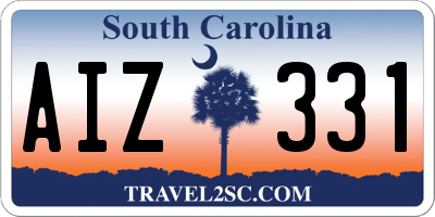 SC license plate AIZ331