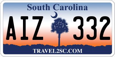 SC license plate AIZ332