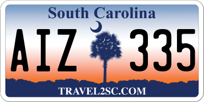 SC license plate AIZ335