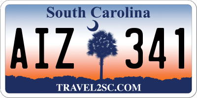 SC license plate AIZ341