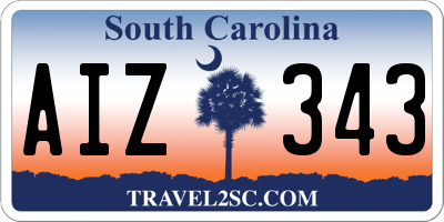 SC license plate AIZ343