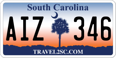 SC license plate AIZ346