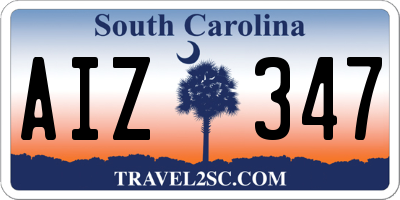 SC license plate AIZ347