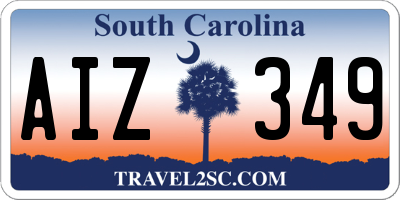 SC license plate AIZ349