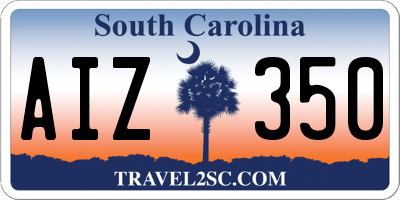 SC license plate AIZ350