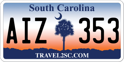 SC license plate AIZ353