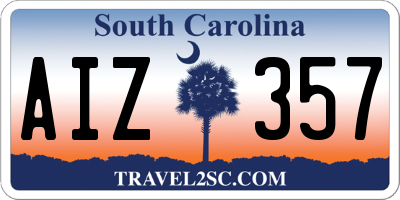 SC license plate AIZ357