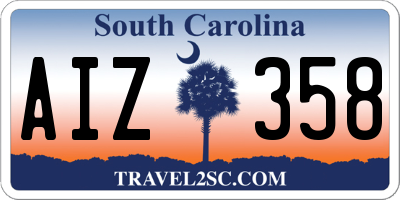 SC license plate AIZ358