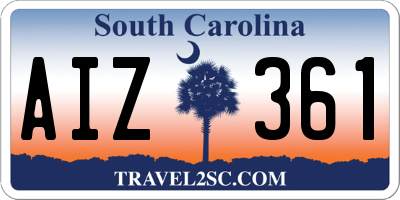 SC license plate AIZ361
