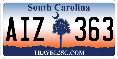 SC license plate AIZ363