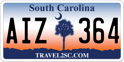SC license plate AIZ364