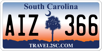 SC license plate AIZ366