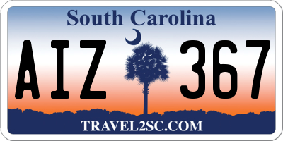 SC license plate AIZ367