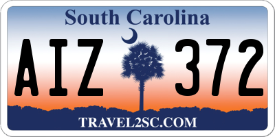 SC license plate AIZ372