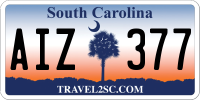 SC license plate AIZ377