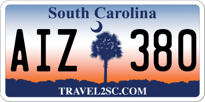 SC license plate AIZ380