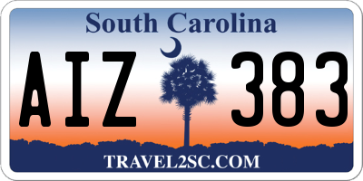SC license plate AIZ383